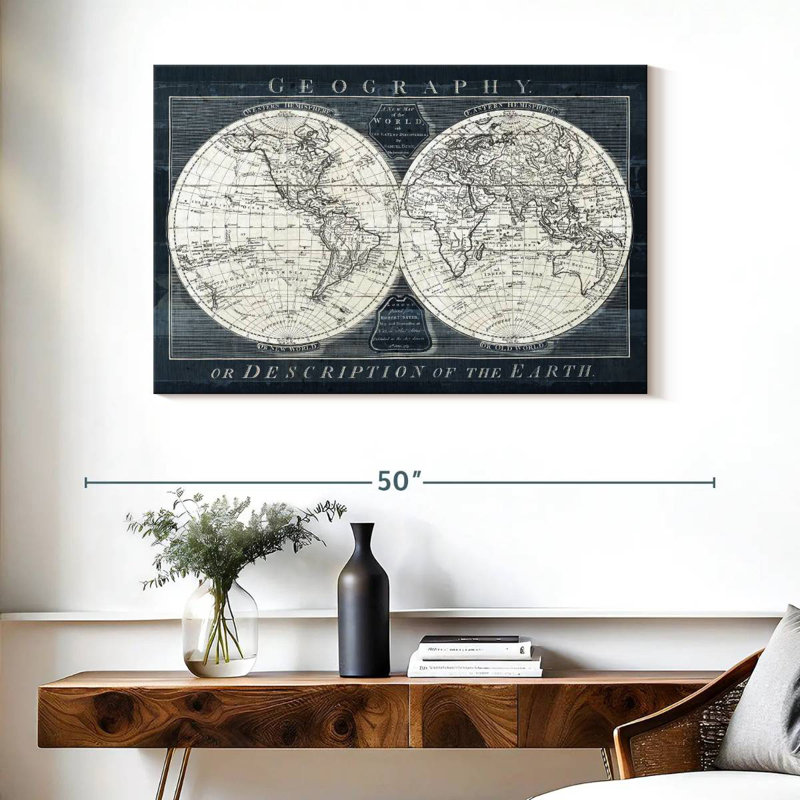 Globe terrestre du vieux monde Aliaz I, H 26 po x l 39 po