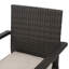 Chaise de salle à manger, multi brun, empilable, résistante aux intempéries, avec coussin, H 34,99 po, aucun assemblage requis, l 25,07 po, nécessaire