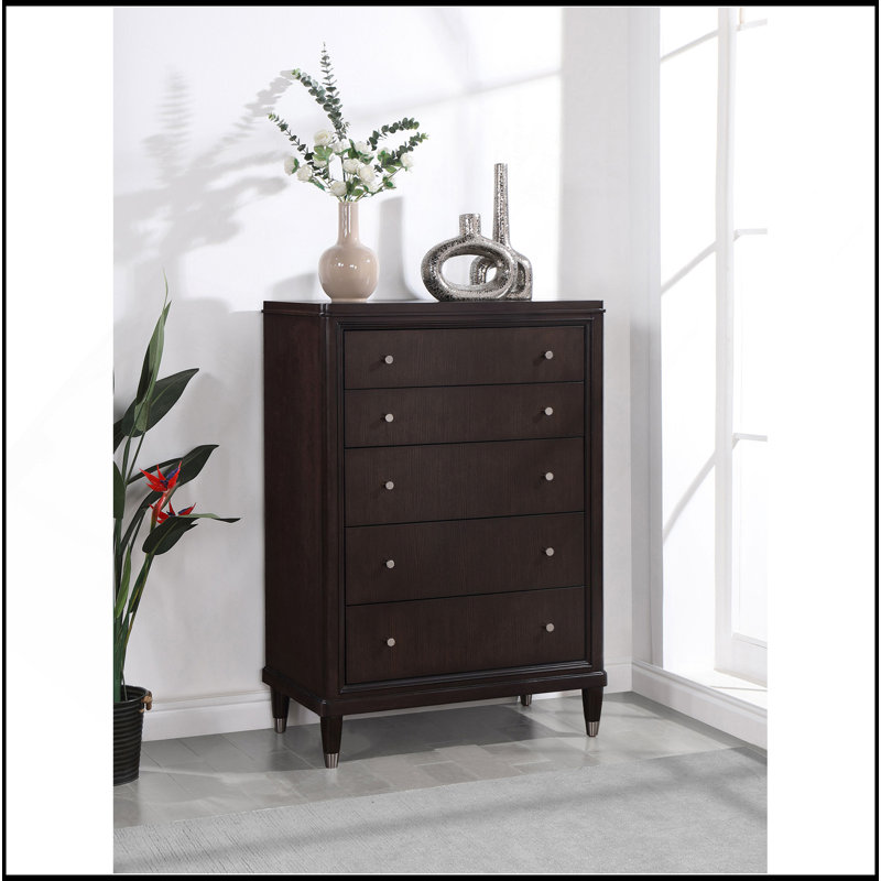 Commode 5 tiroirs Brun Niguel