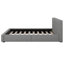 Grand lit tapissier avec base solide-386142556
