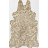 Acadia Animal Print Area Rug in Beige