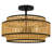 Teton 3-Light Matte Black Semi-Flush Mount