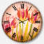 Red Tulips - Horloge murale traditionnelle-36845454