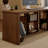 Light walnut L-Shaped Solid Wood desks-108205559