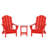 Laguna Foldable Outdoor Adirondack Chair With Table-293029822