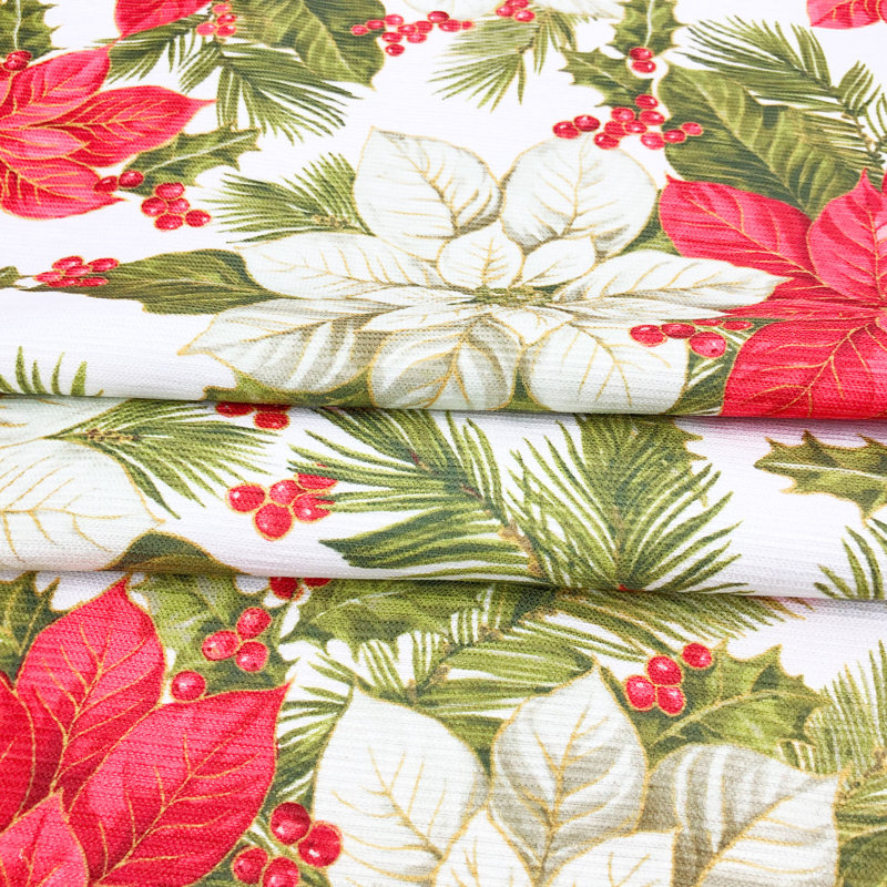 Ardin Floral Christmas Tablecloth, 84" x 60"