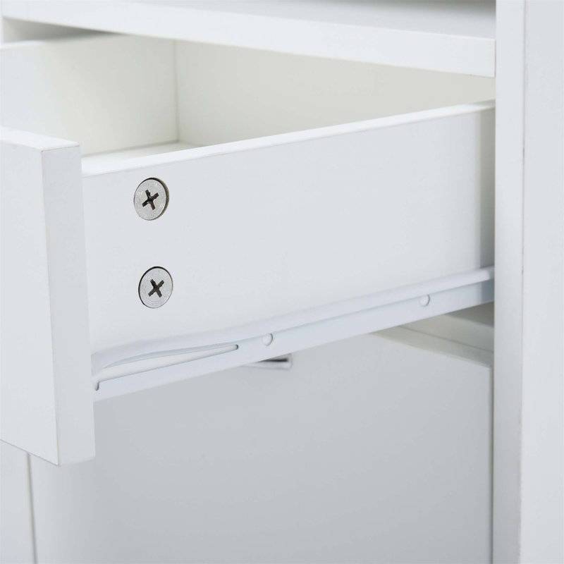 Organisateur de rangement mobile compact avec tiroir et armoire, support d'imprimante avec roulettes pour la maison et le bureau