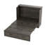 Armoire-lit escamotable pleine grandeur gris rustique avec station de charge et tiroir de rangement, lit plateforme pliable peu encombrant pour chambre d'amis