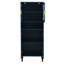 Armoire de rangement peinte en bleu marine - Idéale pour le salon ou la chambre. Meuble haut avec tablettes réglables.