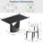 Fairy 5-Piece Modern Rectangular Sintered Stone Dining Table Set With 4 Solid Wood Chairs-114902870