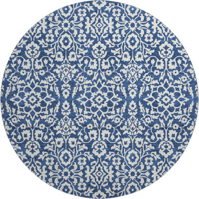 Premium Machine Washable Prisco Navy Rug
