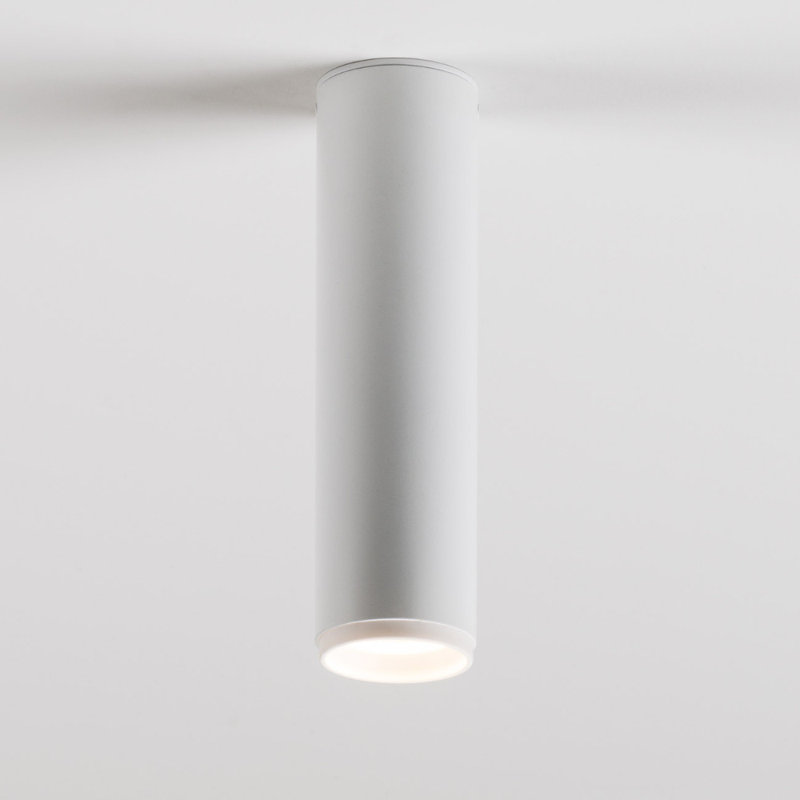 Haul 2.19'' Simple Cylinder LED Flush Mount, Matte White Lacquer, 8.25" H x 2.1875" W x 2.1875" D