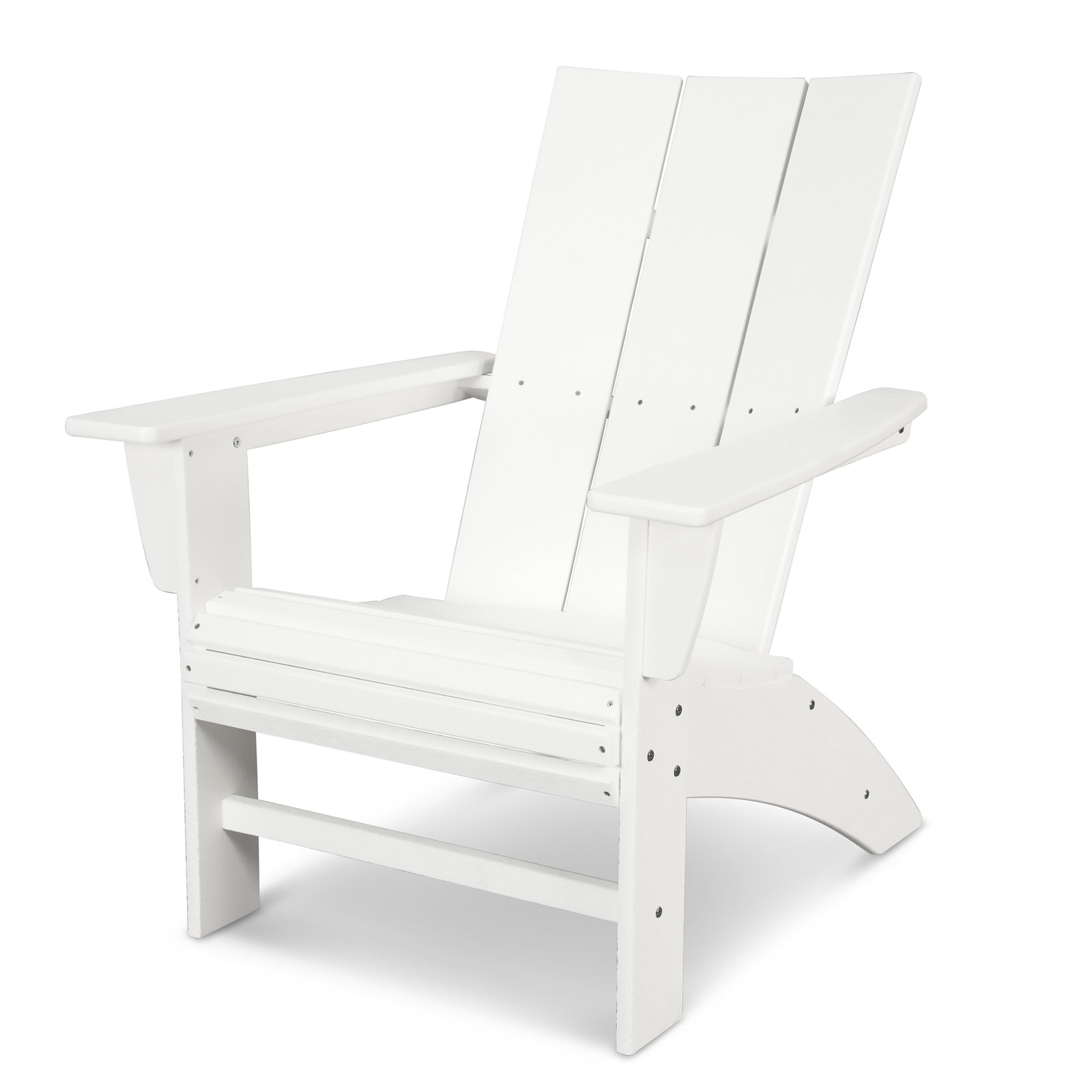 POLYWOOD Modern Curveback Adirondack Chair, White