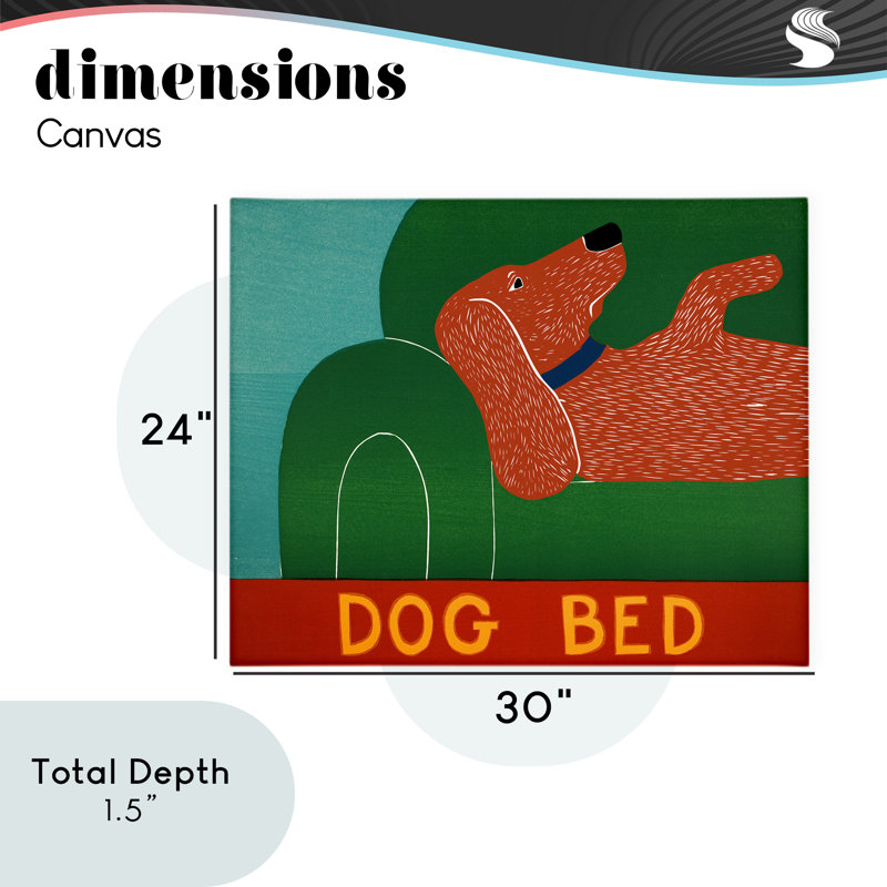 Toile pour lit de chien, conception par Stephen Huneck, H 24 po x l 30 po