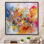 «Blue, Yellow and Orange Colorful Whirls VI», reproduction d'art sur toile