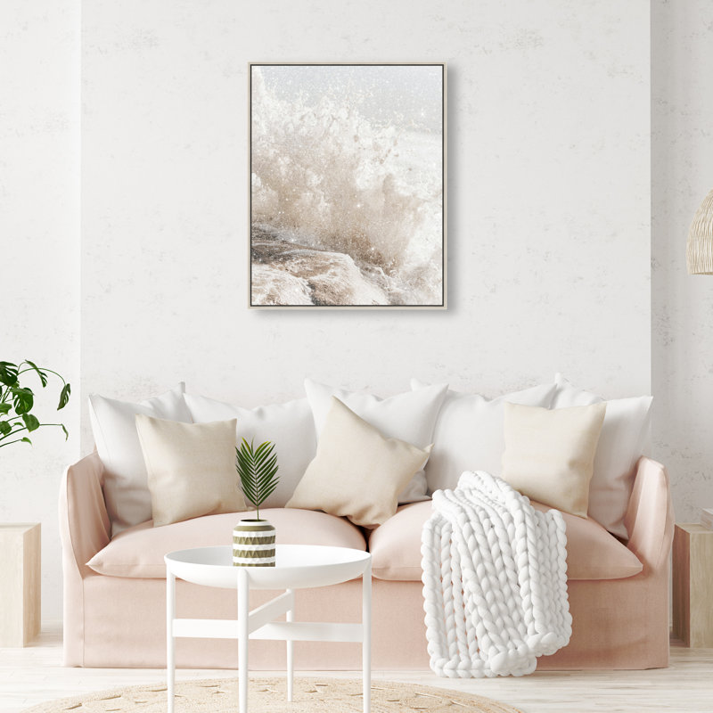 Tidal Impact I Print by Oliver Gal, 46"H x 37"W, Silver Floater Frame