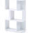 Staggered 3 - Shelf Modern White Bookcase, Books Storage, Electronics Decor American Wood Bookcase