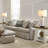 23" Ceramics Dimmable Table Lamp Set with Touch Control, USB Ports and Bulbs