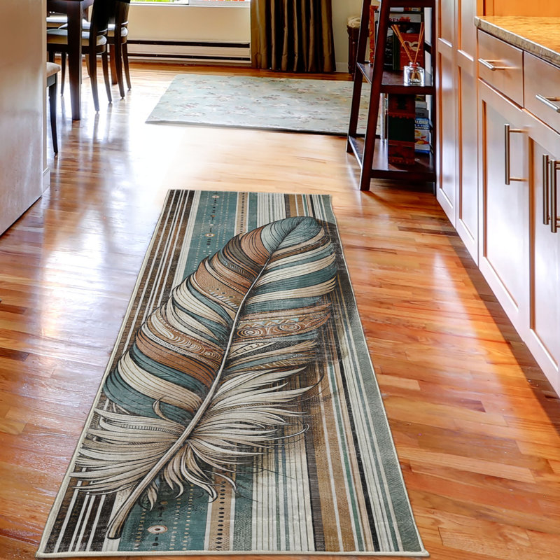 Machine Printed 229cm X 79cm Area Rug