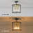 3-Light Industrial Cage Dimmable Semi Flush Mount Ceiling Light