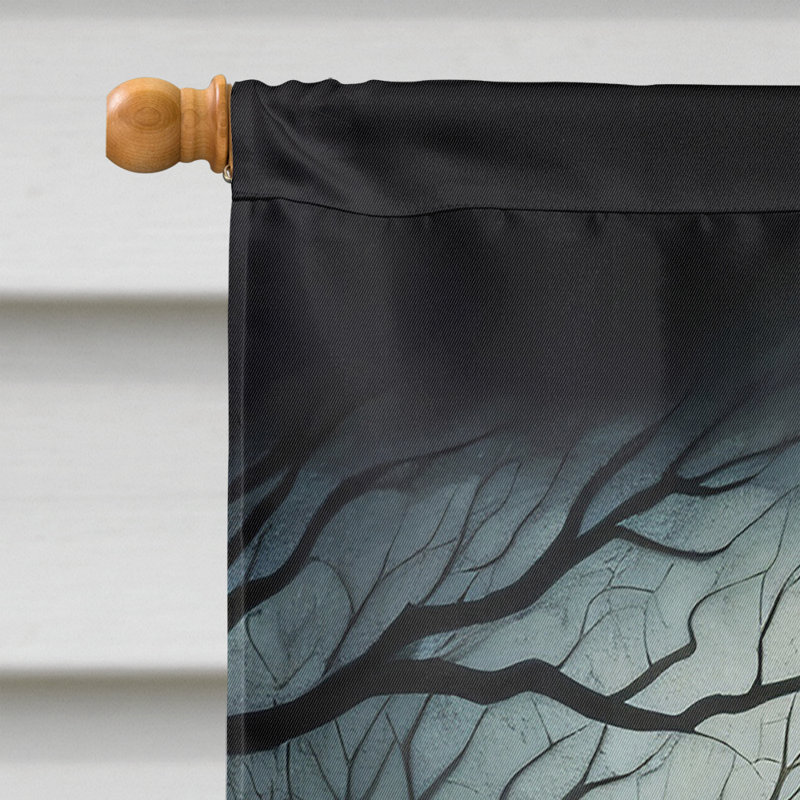Double Sided 40'' H x 28'' W Polyester Halloween House Flag