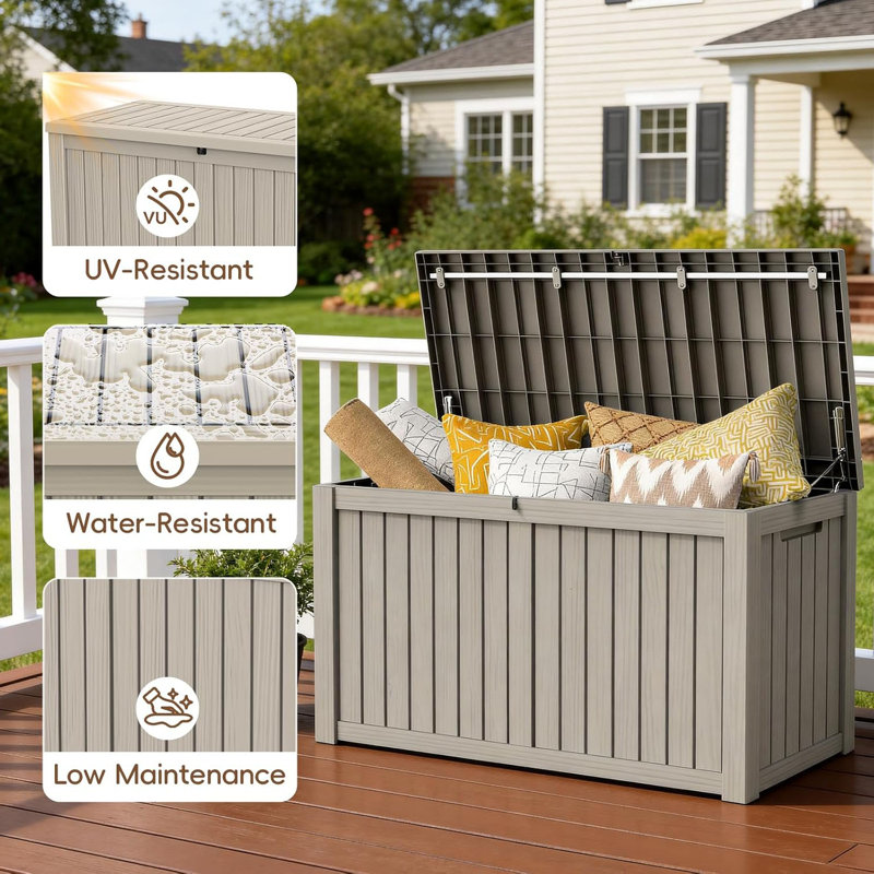 Boîte de rangement imperméable DIDADI, 180 gallons