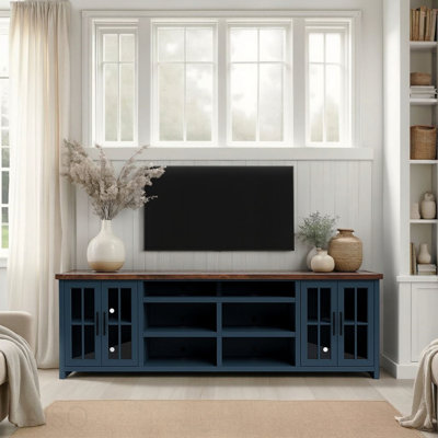 Bridgevine Home Nantucket 97" Farmhouse Fireplace TV Stand For TVs Up To 100"
