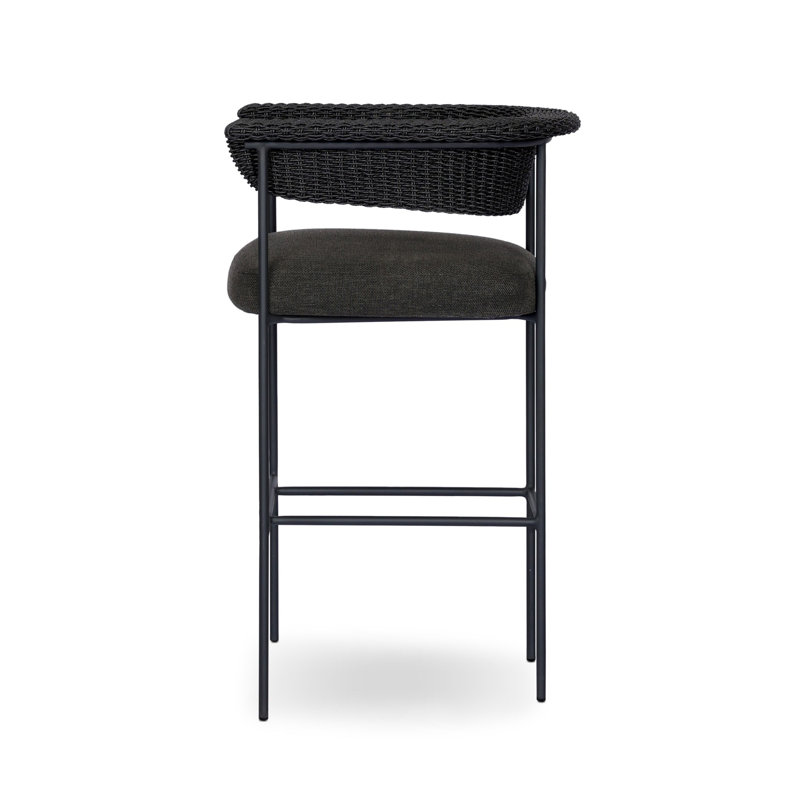 Carrie Outdoor Bar Stool, Brown, Beige, 30"
