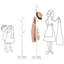 Tol Freestanding 8 - Hook Coat Rack