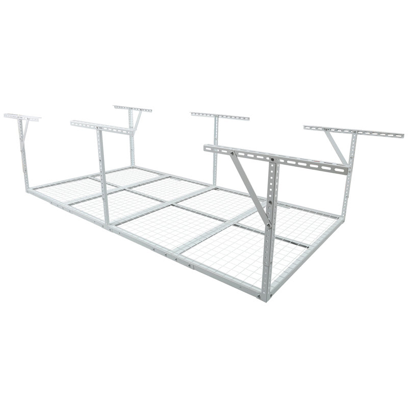 Support de rangement pour le garage 4X8ft, H 38,63 po x l 96,03 po x P 48,03 po, Blanc
