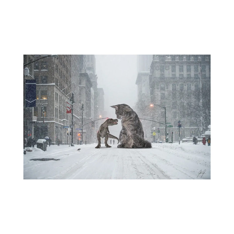 Flirting by Kathrin Federer - Wrapped Canvas Print, 20.32 cm H x 30.48 cm W