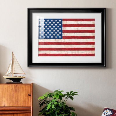 «Old Glory», reproduction encadrée de qualité supérieure - prête à être accrochée