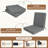 2-Pack Outdoor Chair Cushions - Versatile High-Density Foam Seat & Backrest Cushions with Water-Resistant UV-Protected Removable Cover for Patio, Garden, Terrace, Gray-686747779-686747789