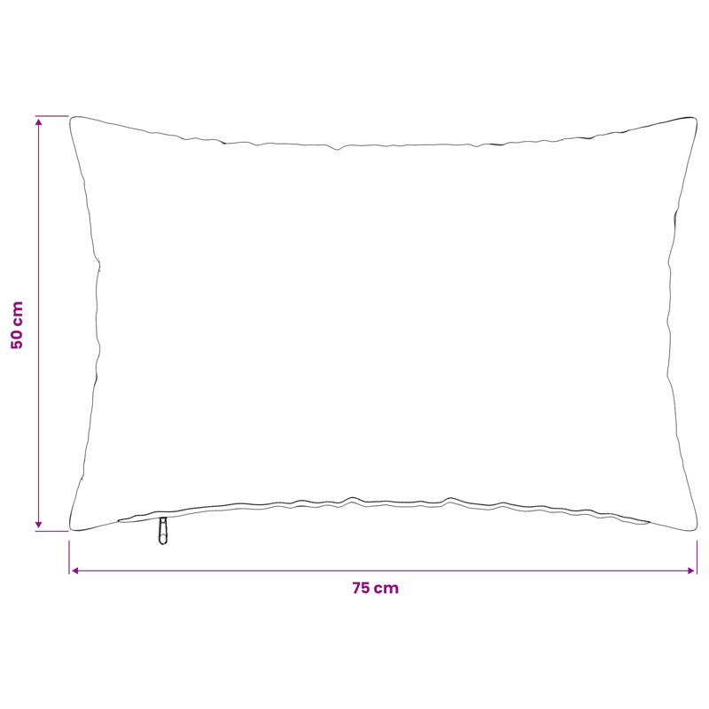 Cushion, Rectangle 50cm H x 75cm W, Light Yellow