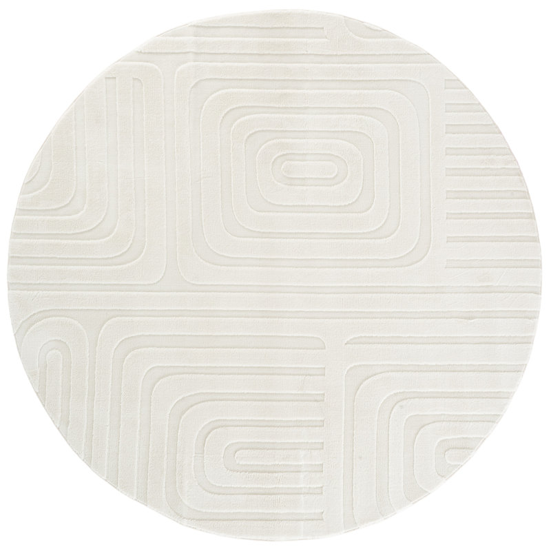 Versaillies 660 Performance Machine Washable Geometric Rug, 6' X 6' Round