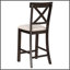 Ensemble de 6 tables de salle à manger à hauteur de comptoir avec 4 chaises et un banc pour la salle à manger (espresso)-1032686662