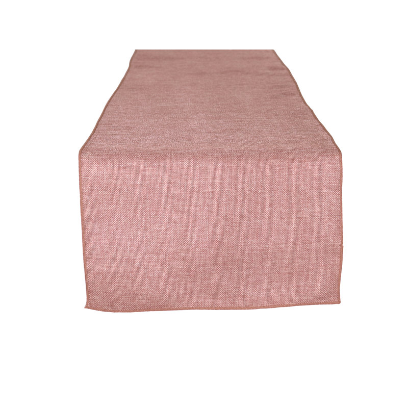 Chemin de table de couleur unie Iona-Lilly, 108 po x 12 po, Rose