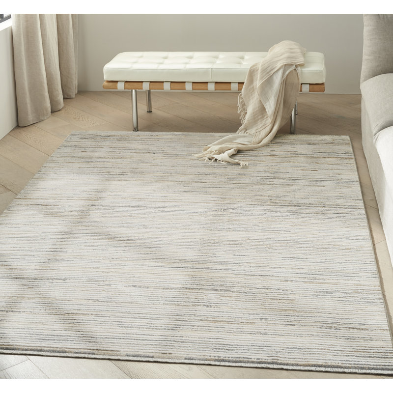 Tapis d'intérieur multicolore ivoire 5 pi 3 po x 7 pi 9 po Calvin Klein CK078, Rectangle 5 pi 3 po x 7 pi 9 po