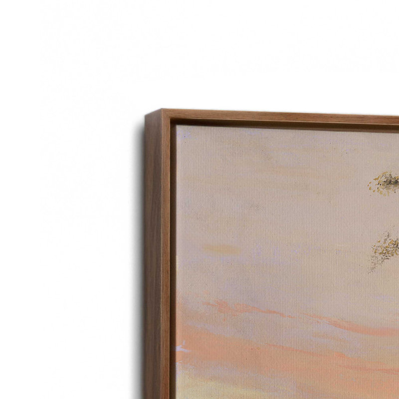 Impression sur toile, "Télécommande Lakeshore I" par Michael Willett, Brun, «Floater», reproduction encadrée sans passe-par
