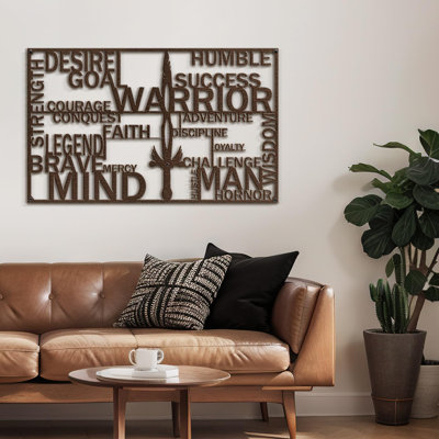 Warrior Motivation épée de collage épée moderne abstraite décoration murale décoration murale en métal