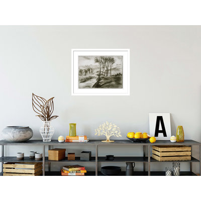 Landscape Near Osny (State II) by Camille Pissarro -Framed Giclee Print