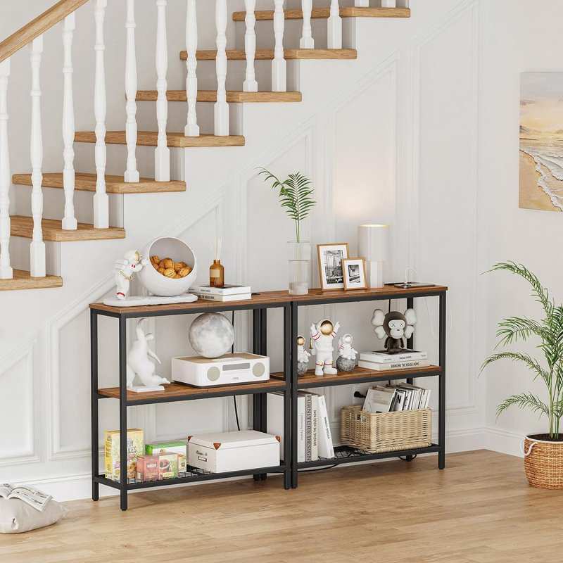 Magloire 9.4'' Console Table, Rustic Brown