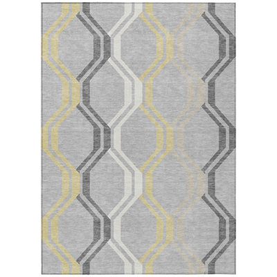 Machine Washable Indoor/Outdoor Chantille ACN2326 Mid-Century Modern Rug