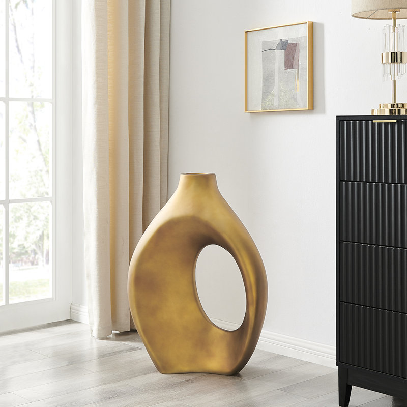 Petit vase en résine Simi, Bronze