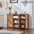 Sideboard Buffet Cabinet With Storage, 46" Arc-Shaped Credenza With 3 Doors & Adjustable Shelves, Mid Century Modern Coffee Bar Cabinet For Kitchen, Living Room, Entryway-64397789-54099597