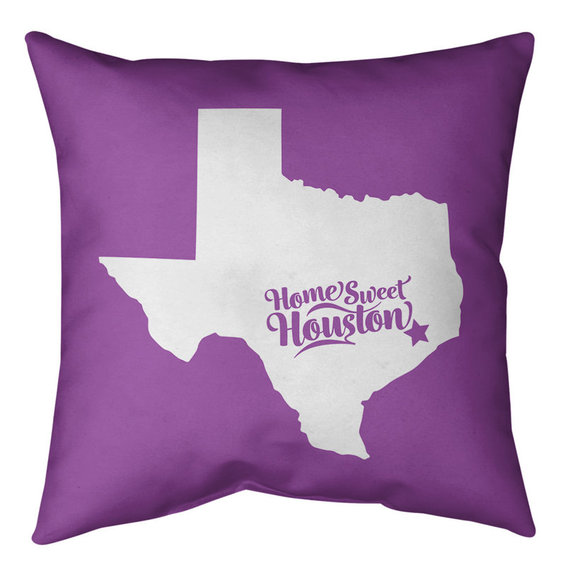 Housse de coussin new jersey newark, 26 po x 26 po, Houston / Texas, Violet