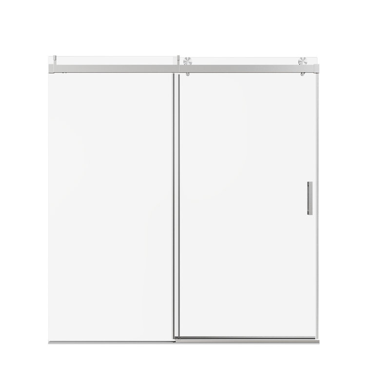 Porte de douche 76 po, Chrome chrome