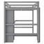 Lit mezzanine avec tablettes multifonctionnelles et bureau sous le lit parfait pour les petits espaces-446899908
