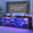 63" Modern High-Gloss LED TV Stand for 65/70" TVs with Power Outlets, Adjustable Shelves, PS5 Compatible-1276880840-1276880841