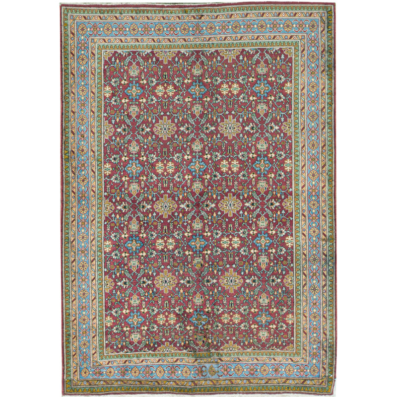 Tapis vert noué à la main de haute qualité